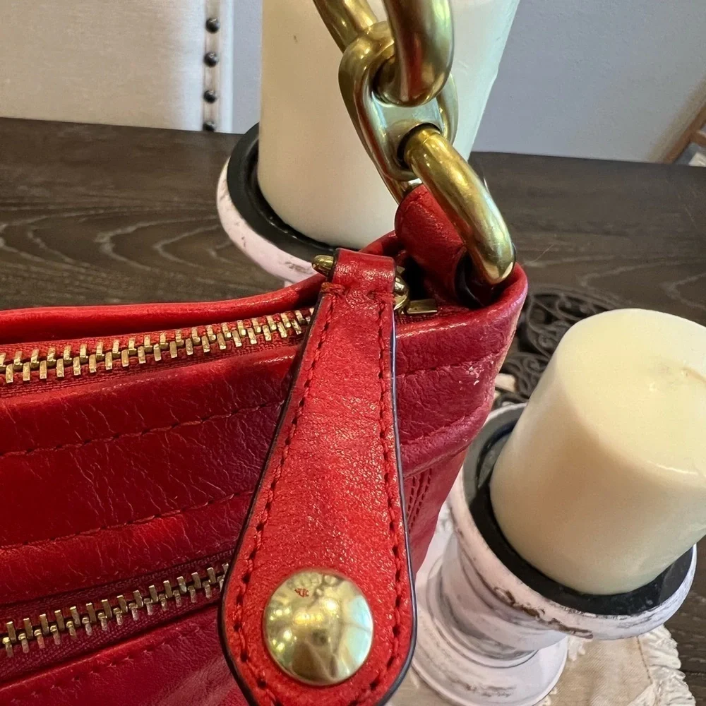 Coach Hobo Red All Leather Bag